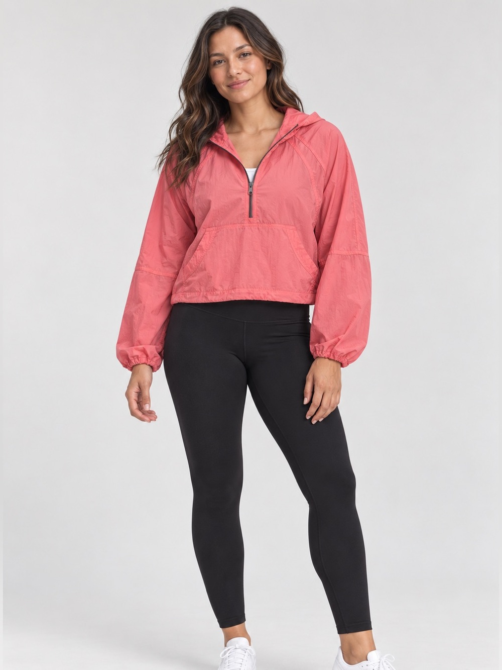 #895 NWT Lululemon Scuba Cropped Anorak Sakura Pink Size 10 Water Repellent